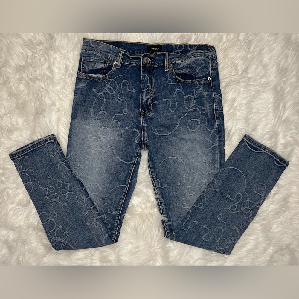 Men’s Forever 21 Patterned Jeans